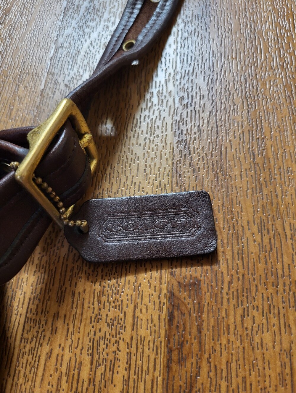 VINTAGE y2k COACH LEGACY SMALL FLAP CROSSBODY Brown LEATHER - Picture 4 of 12